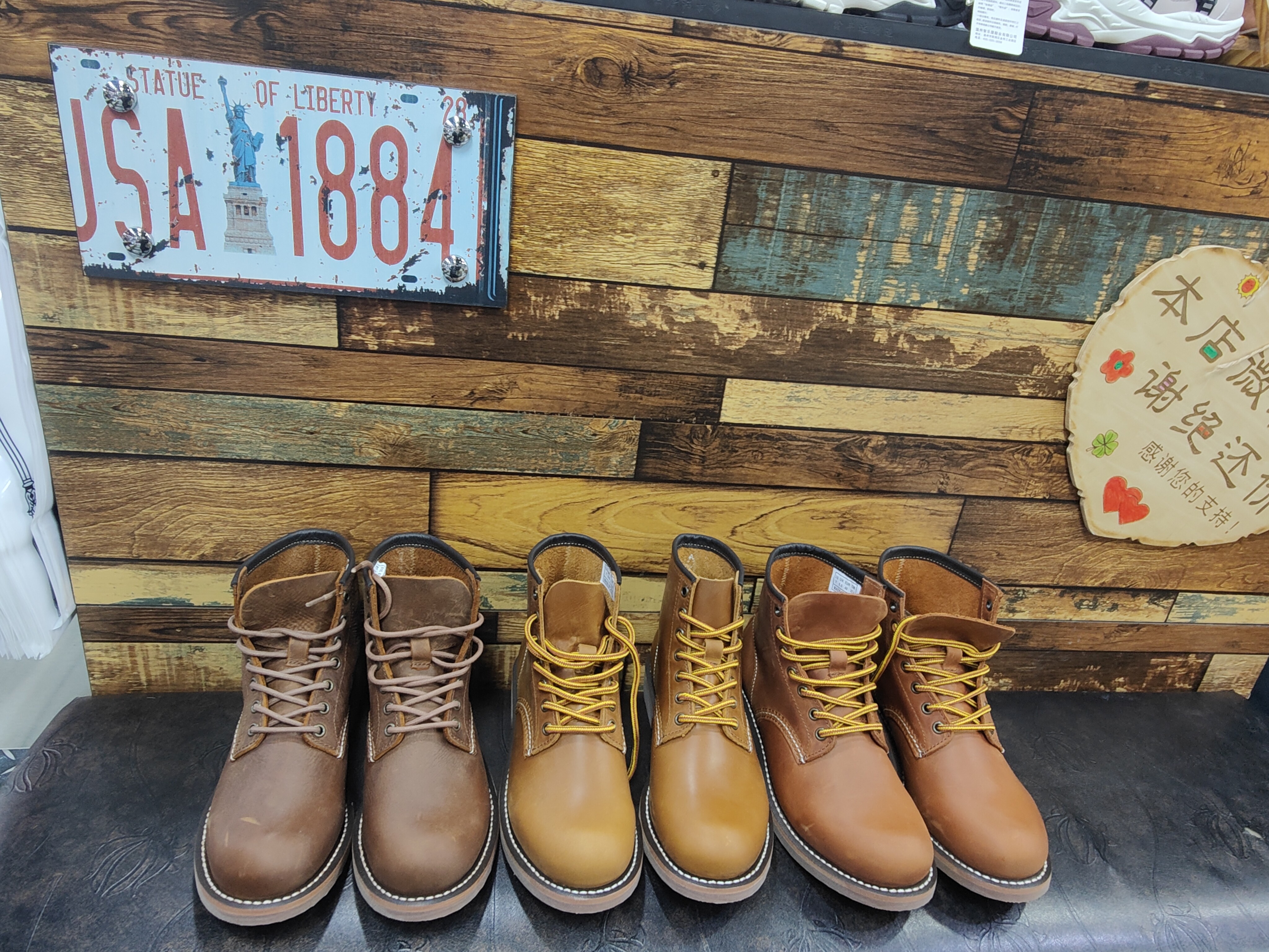 复古休闲工装靴马丁靴男鞋高帮户外男士百搭大黄靴靴子