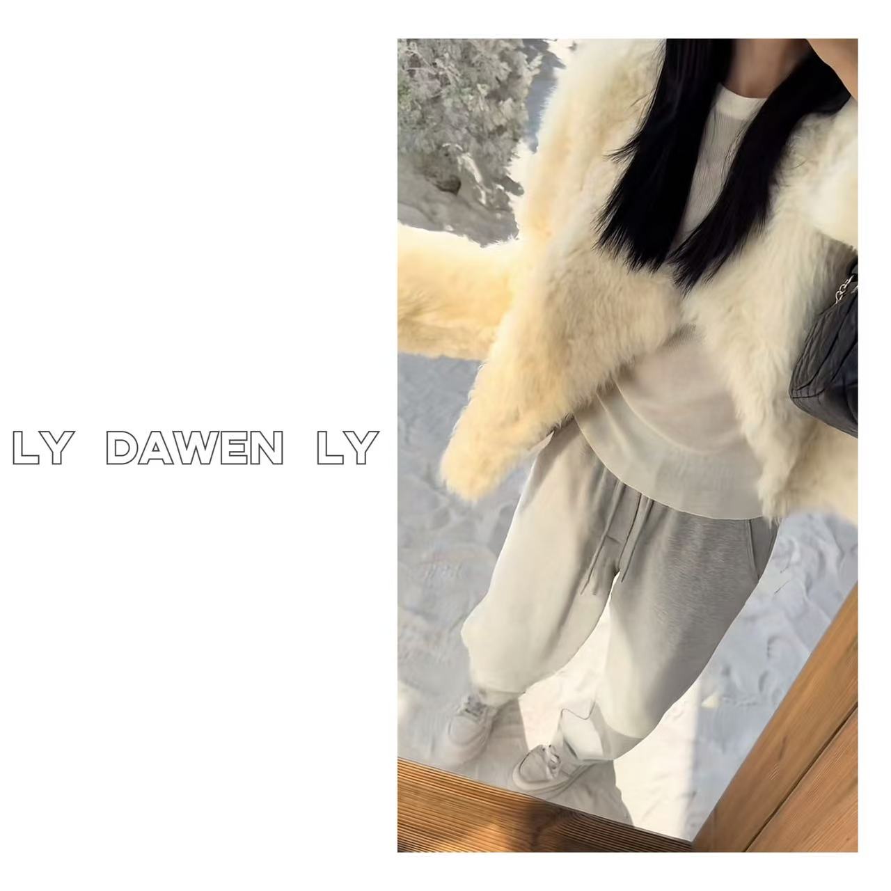 DAWEN  | 月光独白 暖冬氛围感韩女穿搭定制皮毛一体外套 N325#