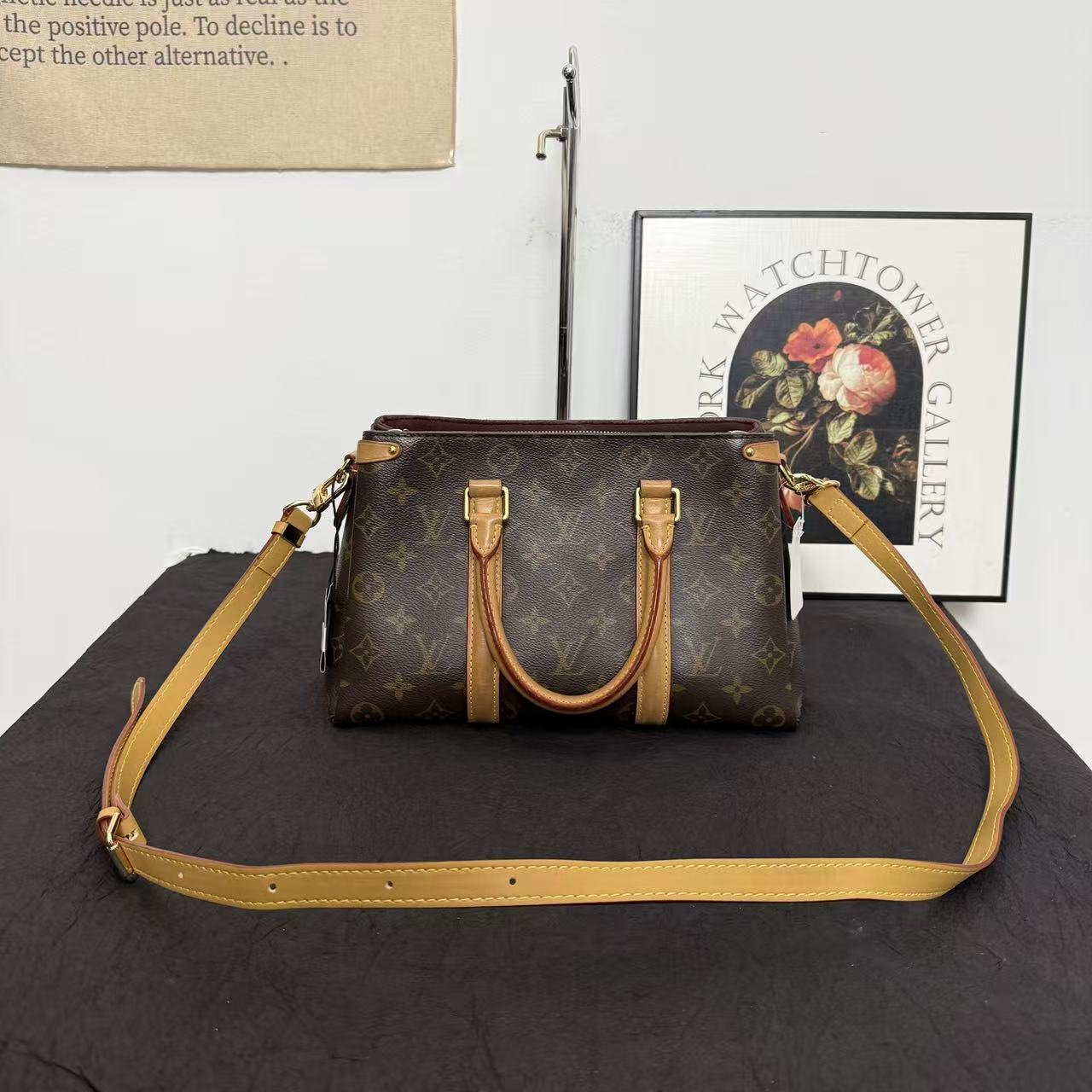 95新 LouisVuitton/路易威登 lv芯片款Soufflot新款蒙田/斜挎包