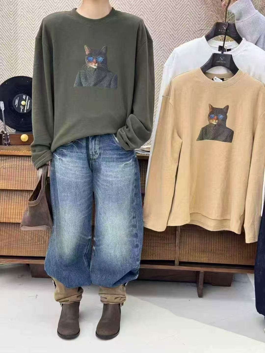 9880【PINGJIE】2025长袖德绒打底时尚休闲潮流舒适百搭洋气T恤17