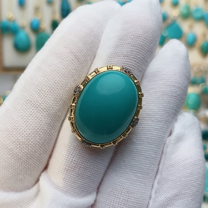 【闪购商品】绿松石配饰18K金镶嵌佳**～