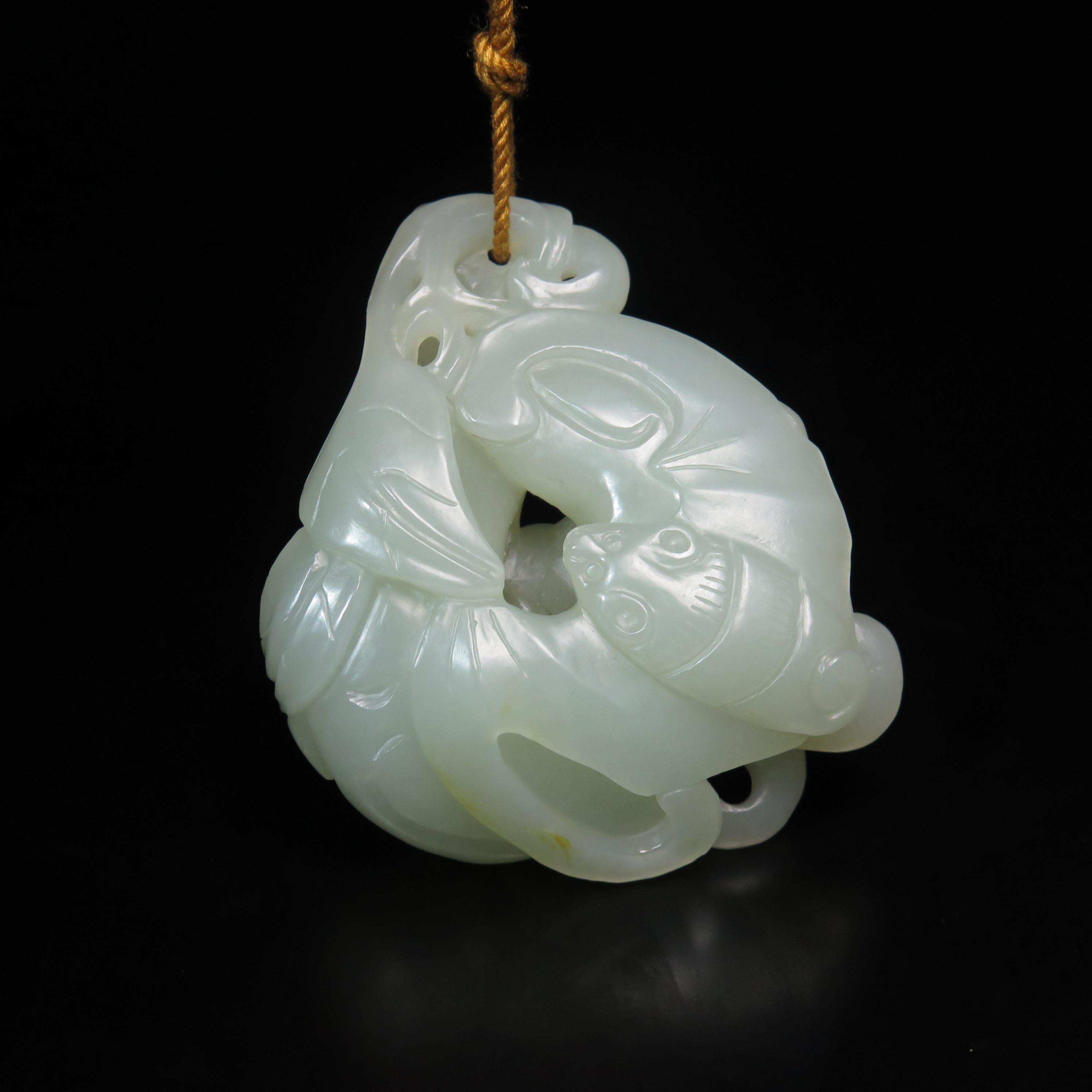 晚清福在眼前把件/MZ025828/和田玉/民族文物