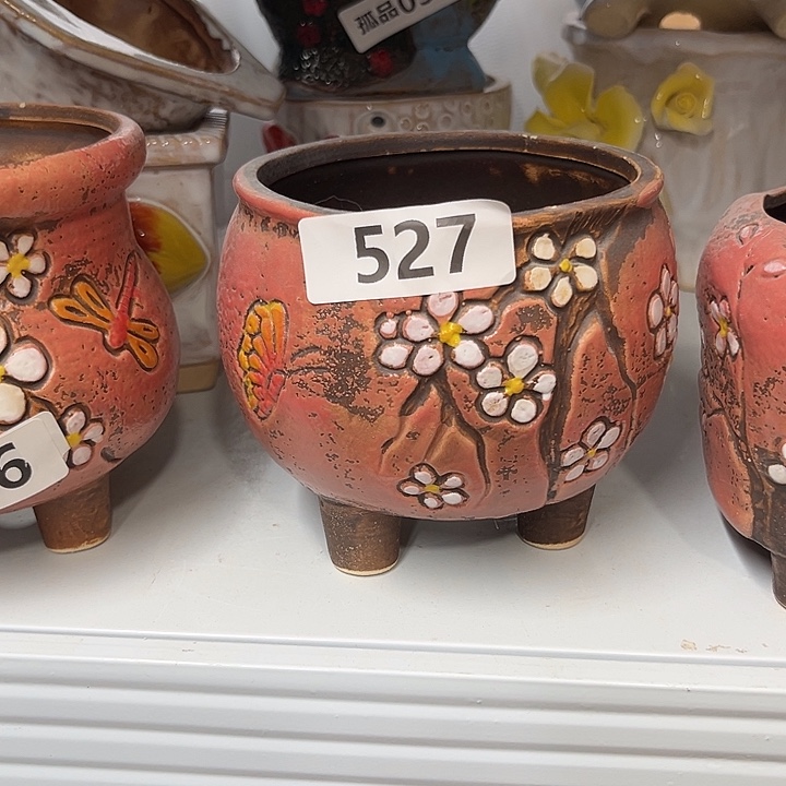 紫砂花盆粗陶材质多肉花盆