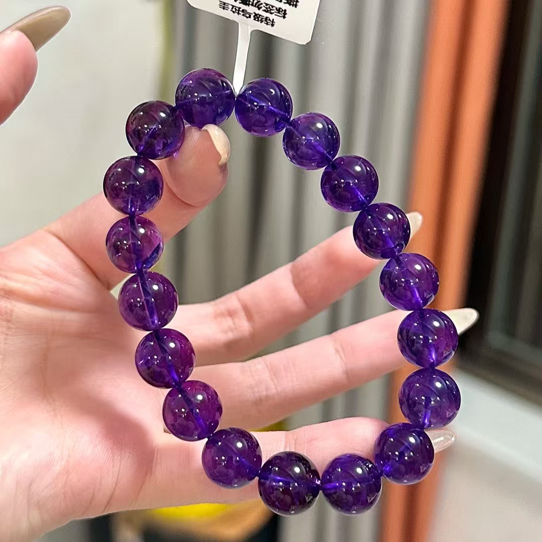 乌拉圭紫水晶手串，招福纳吉