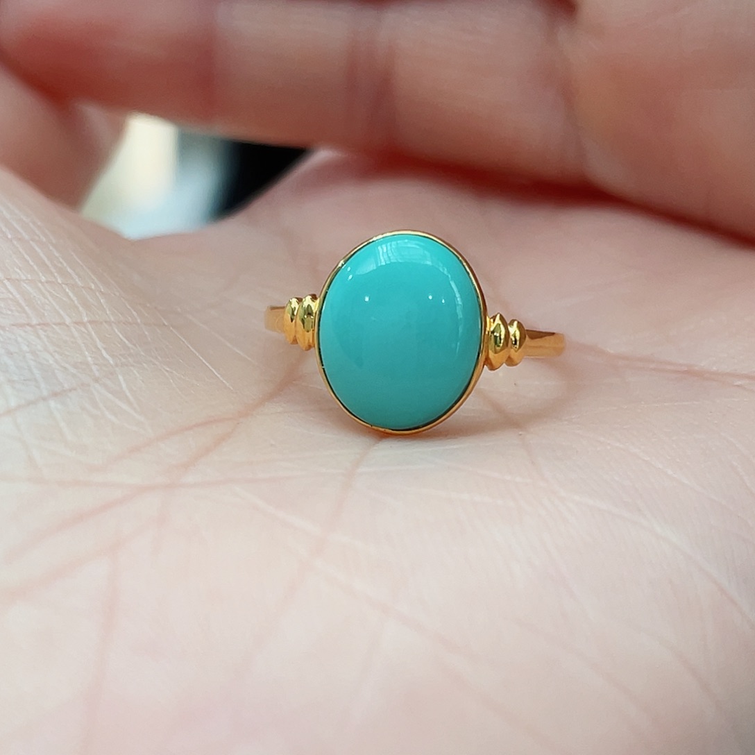 绿松石颈饰18K金镶嵌