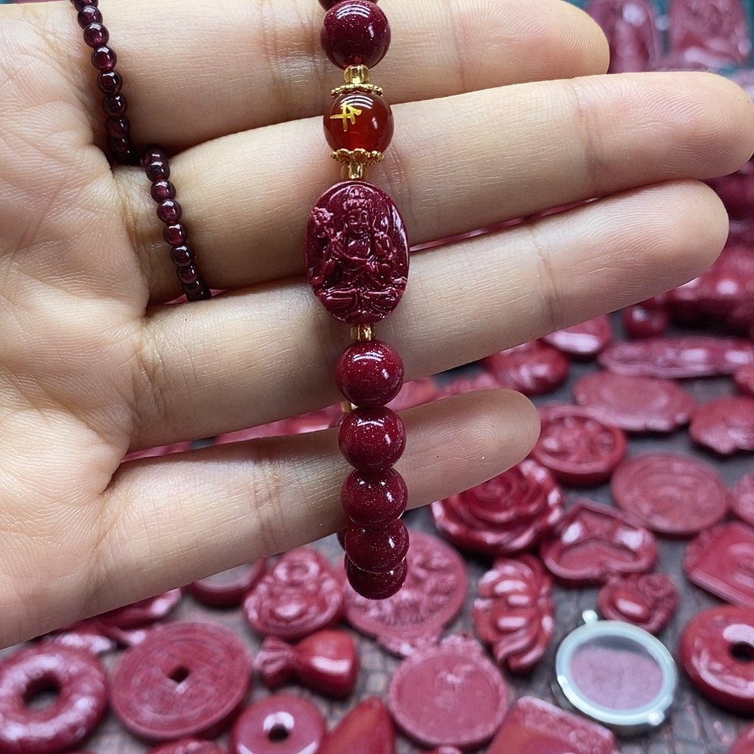 天然辰砂0000朱砂手链