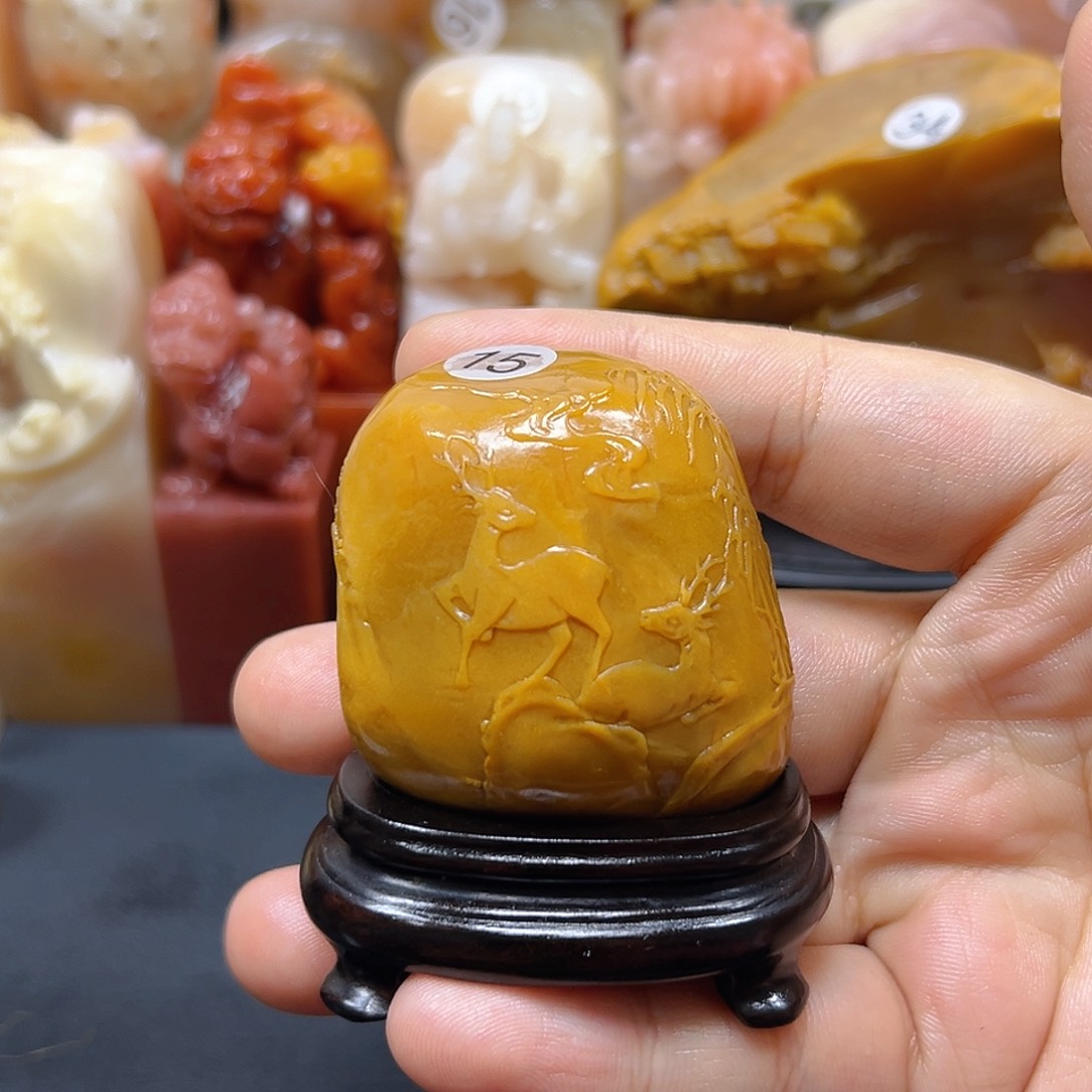 寿山石炙*使印章雕刻工艺