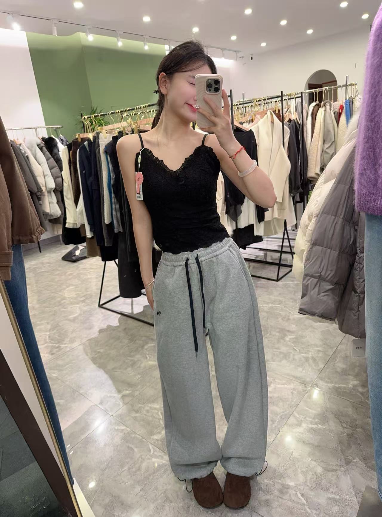 休闲加绒卫裤冬季百搭时尚款