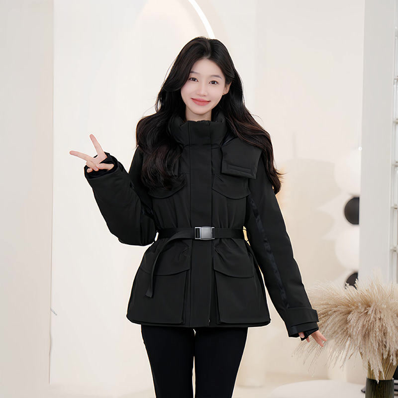 明星同款秋冬时尚百搭休闲户外加棉冲锋衣女款爆款2025新款