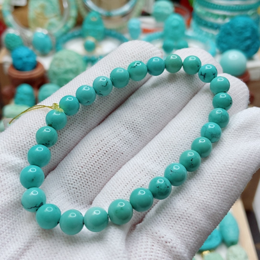 绿松石未镶嵌手串6.5mm