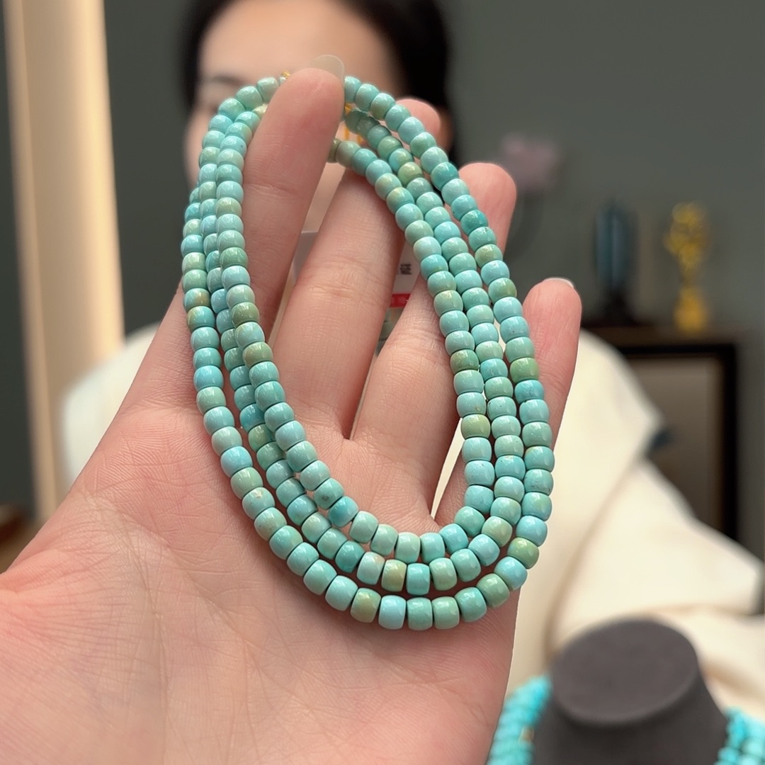 迪***合绿松石未镶嵌颈饰