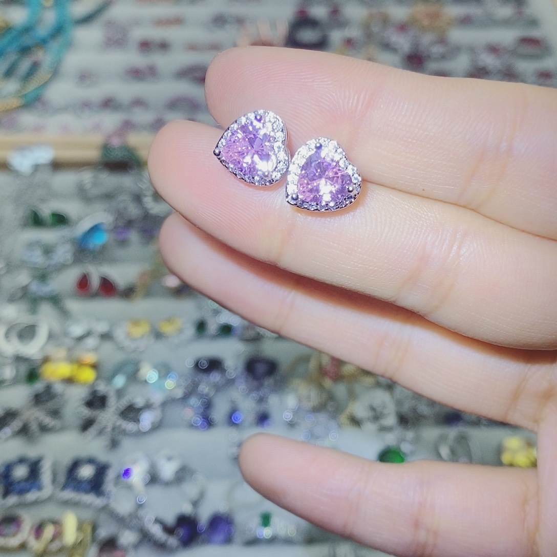 【闪购商品】托帕石耳饰银S925镶嵌