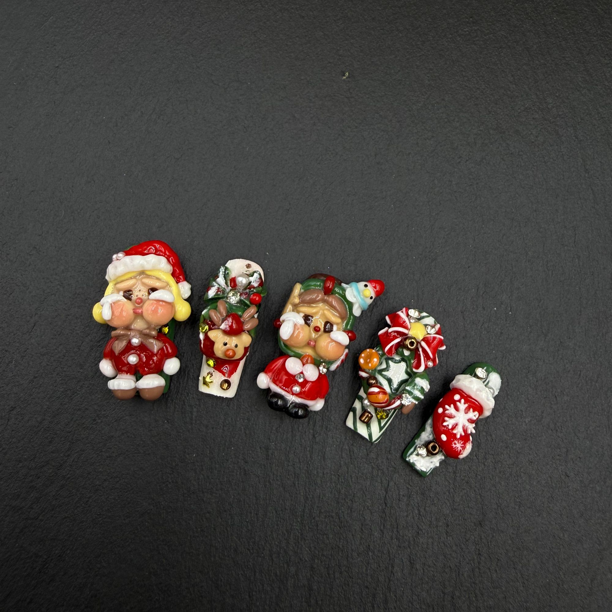 【Dandan出品】 圣诞哭宝  10 纯手工重工设计娃娃款穿戴甲