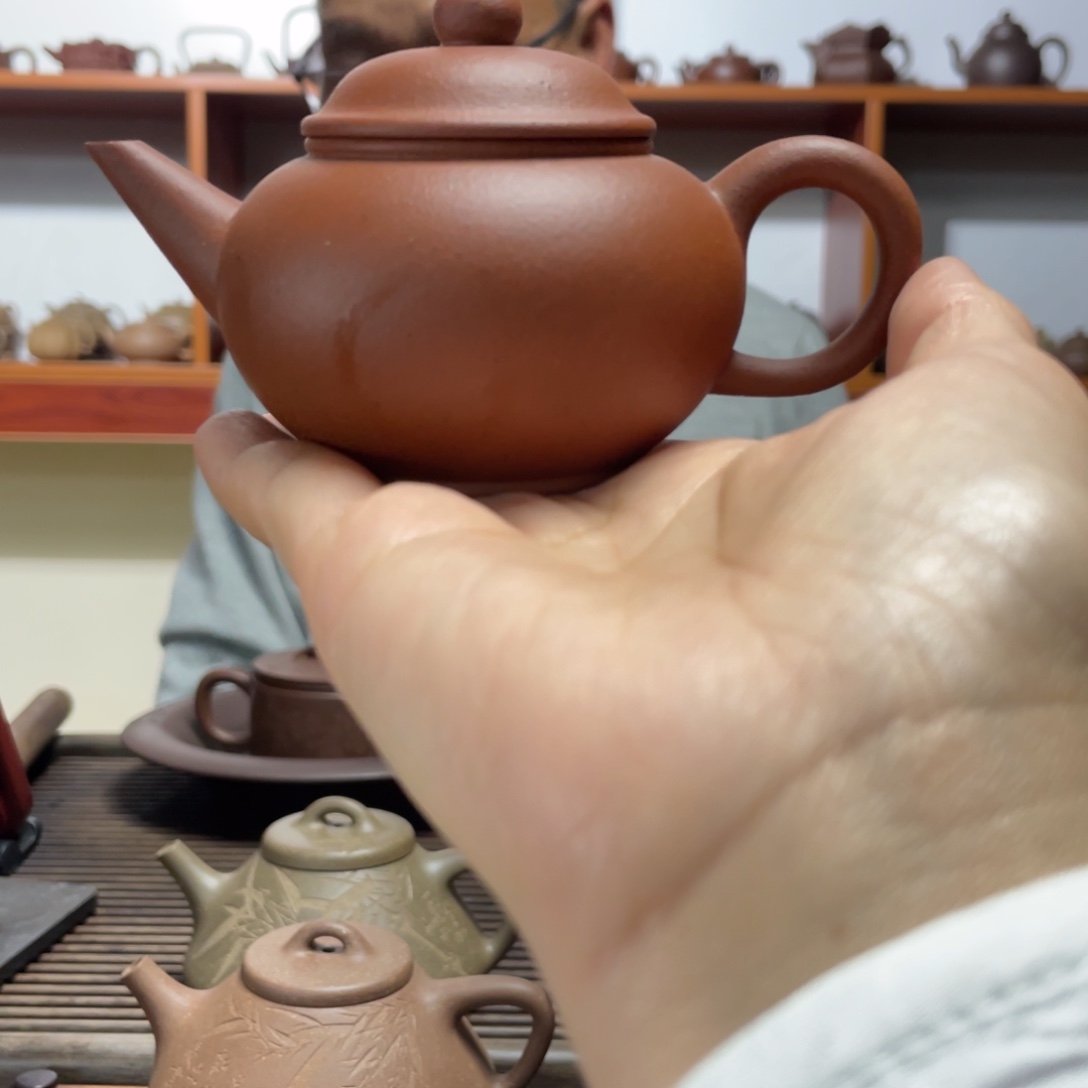 紫砂茶壶红泥水平130CC