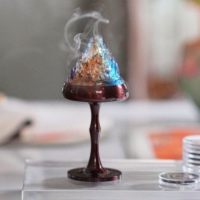 【奇居巍】琉璃博山炉香炉摆件礼盒檀香沉香香薰炉书房品