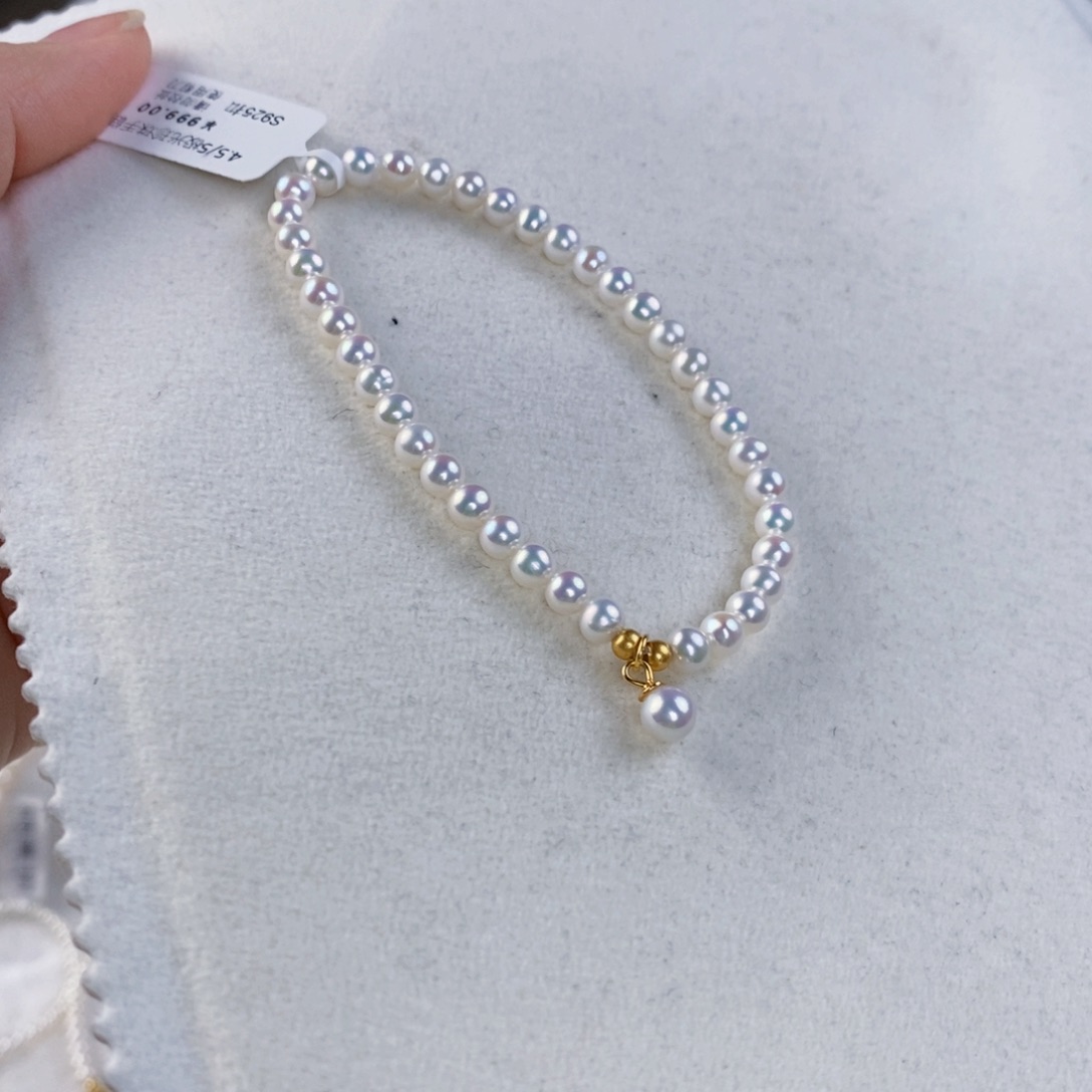 淡水珍珠手绳银S925镶嵌