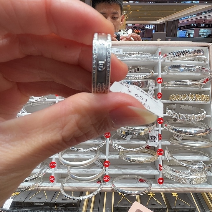 无足银足银999六字真言戒指