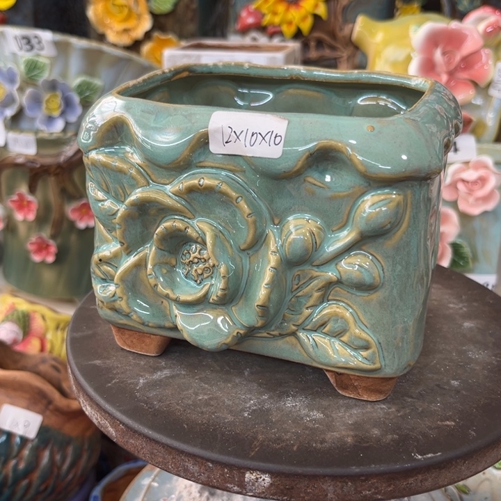 紫砂花盆粗陶材质多肉花盆