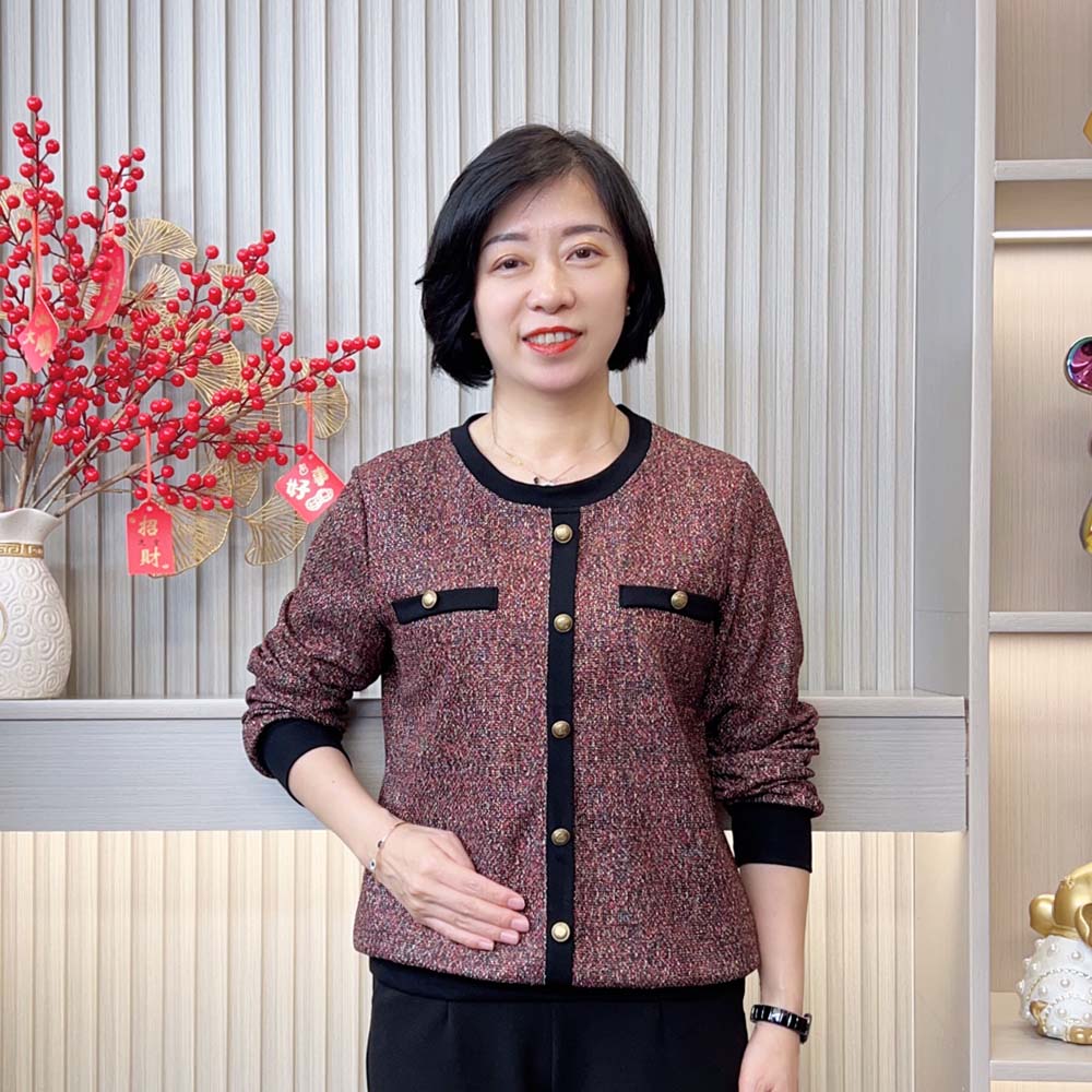 秋季新款时尚洋气减龄休闲宽松显瘦气质圆领中老年妈妈装长袖上衣
