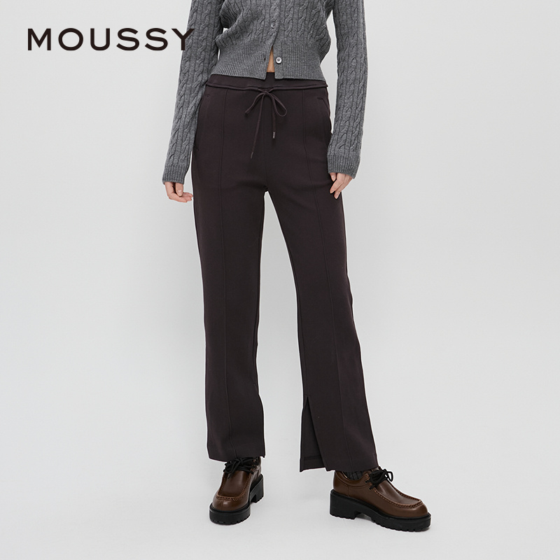 moussy x STUODIOWEAR 24冬季缝线装饰休闲裤女02AA80-2521