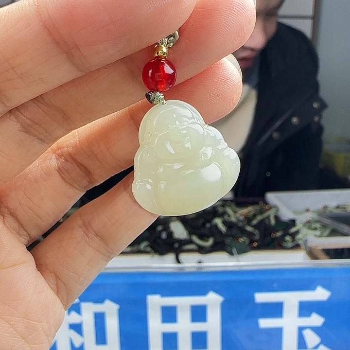 和田玉未镶嵌颈饰20mm