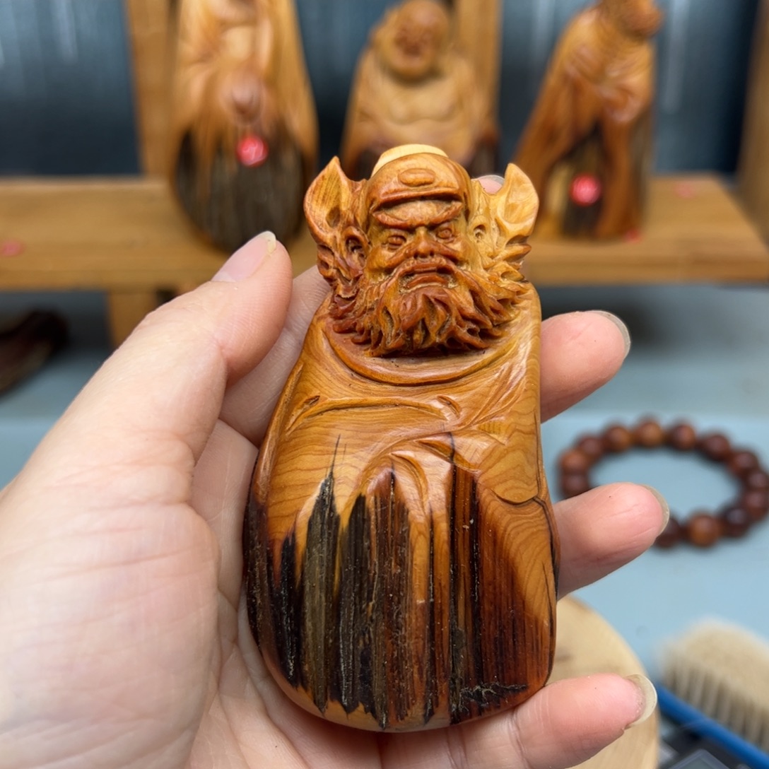 柏木崖柏木摆件手把件，14