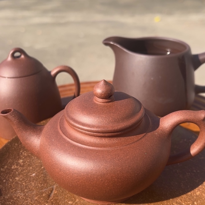 紫砂茶壶精工底槽青笑樱200cc