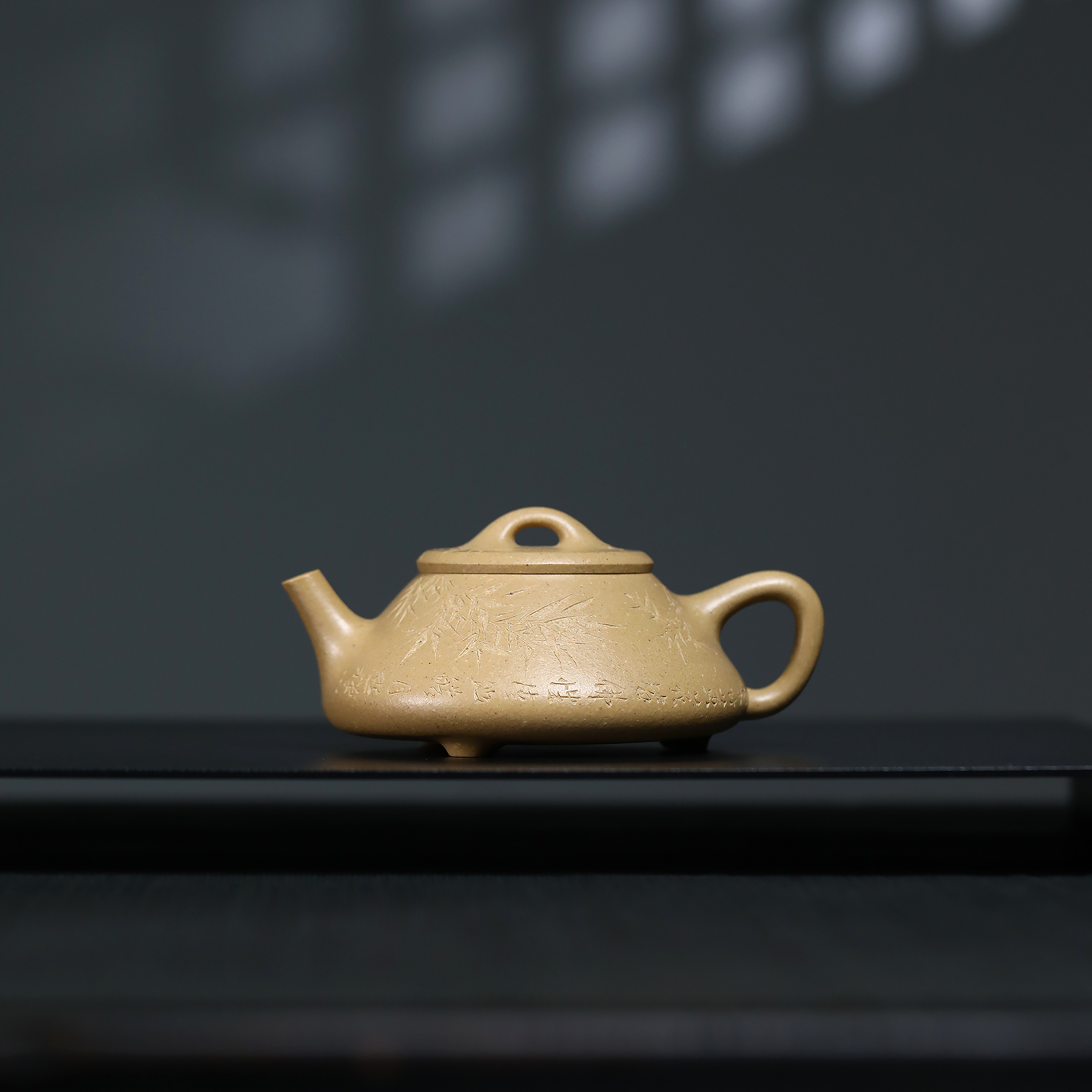 JCY-0472非遗正品手工季畅园任瓢-梨皮本绿-140cc宜兴紫砂壶
