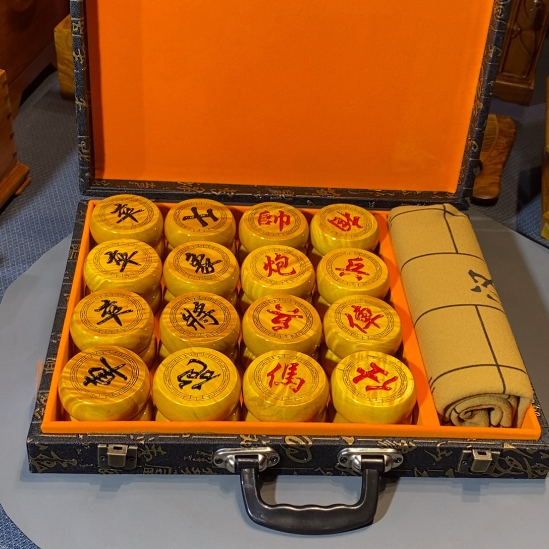 花***开楠木金丝楠木满纹5.8象棋