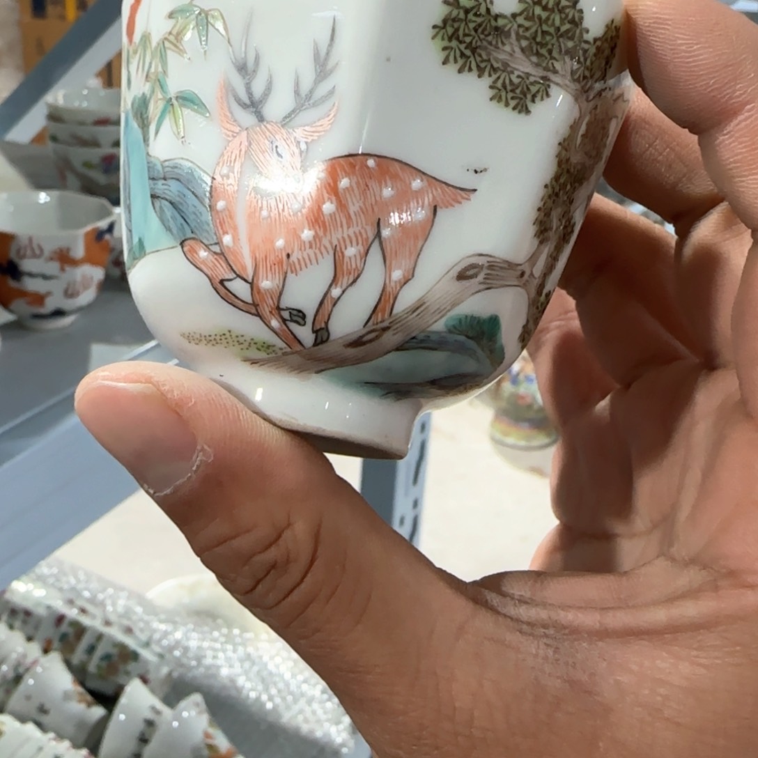 瓷片摆件手绘瓷器全部处理了吧
