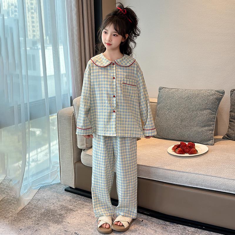 K50-K99秋季2025年款套装儿童睡衣中大女童男童薄款家居服