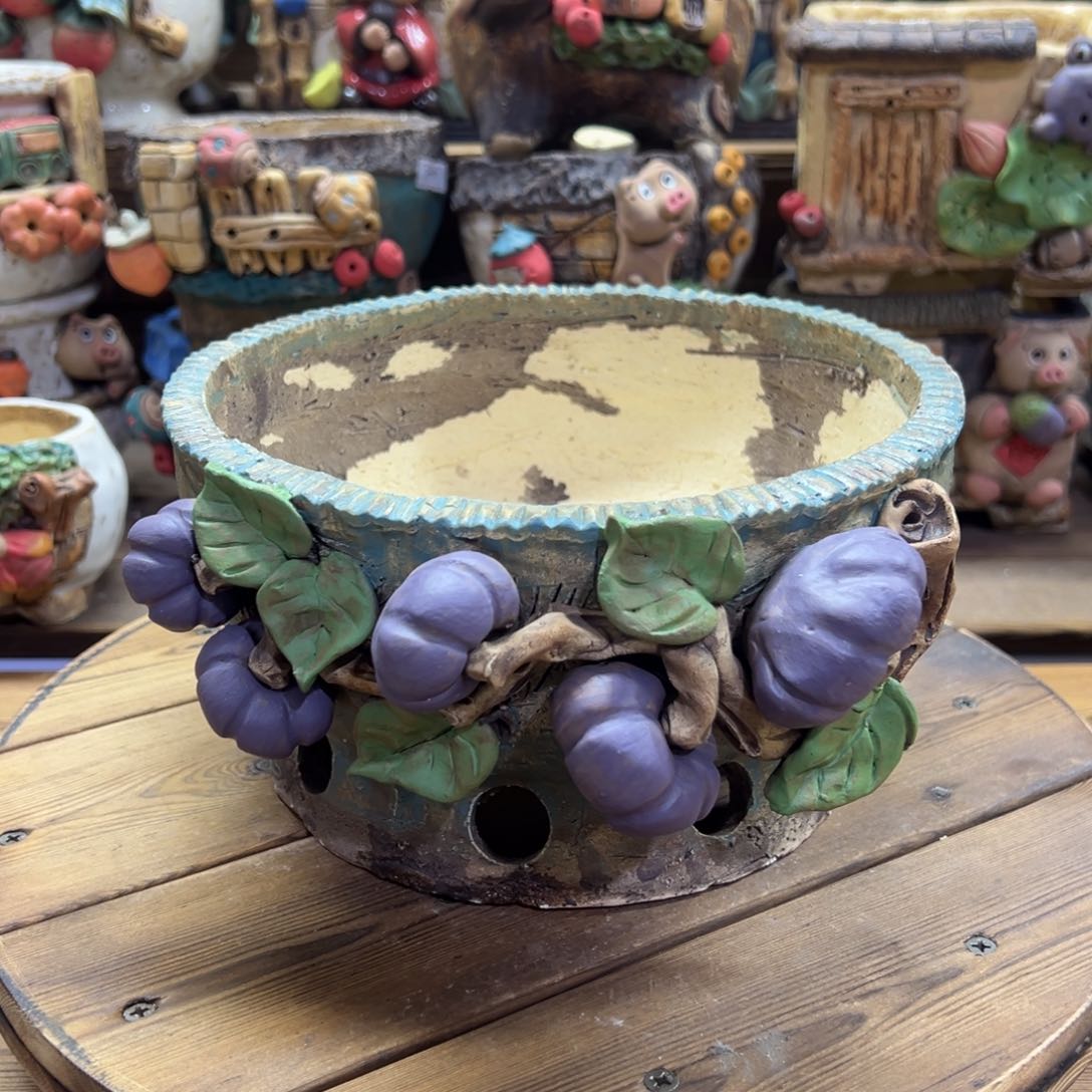 红陶嘻哈多肉花盆