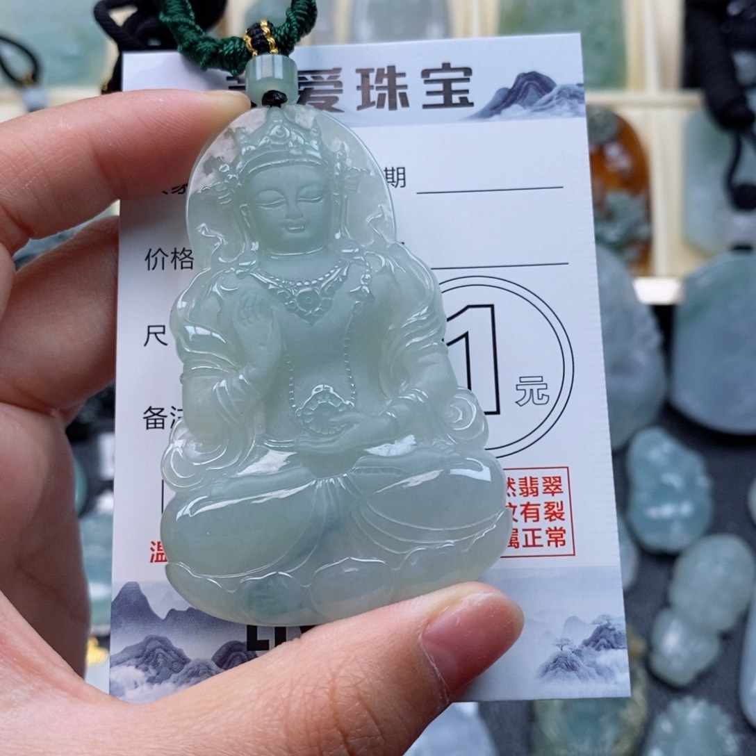 翡翠颈饰未镶嵌等***邓度母