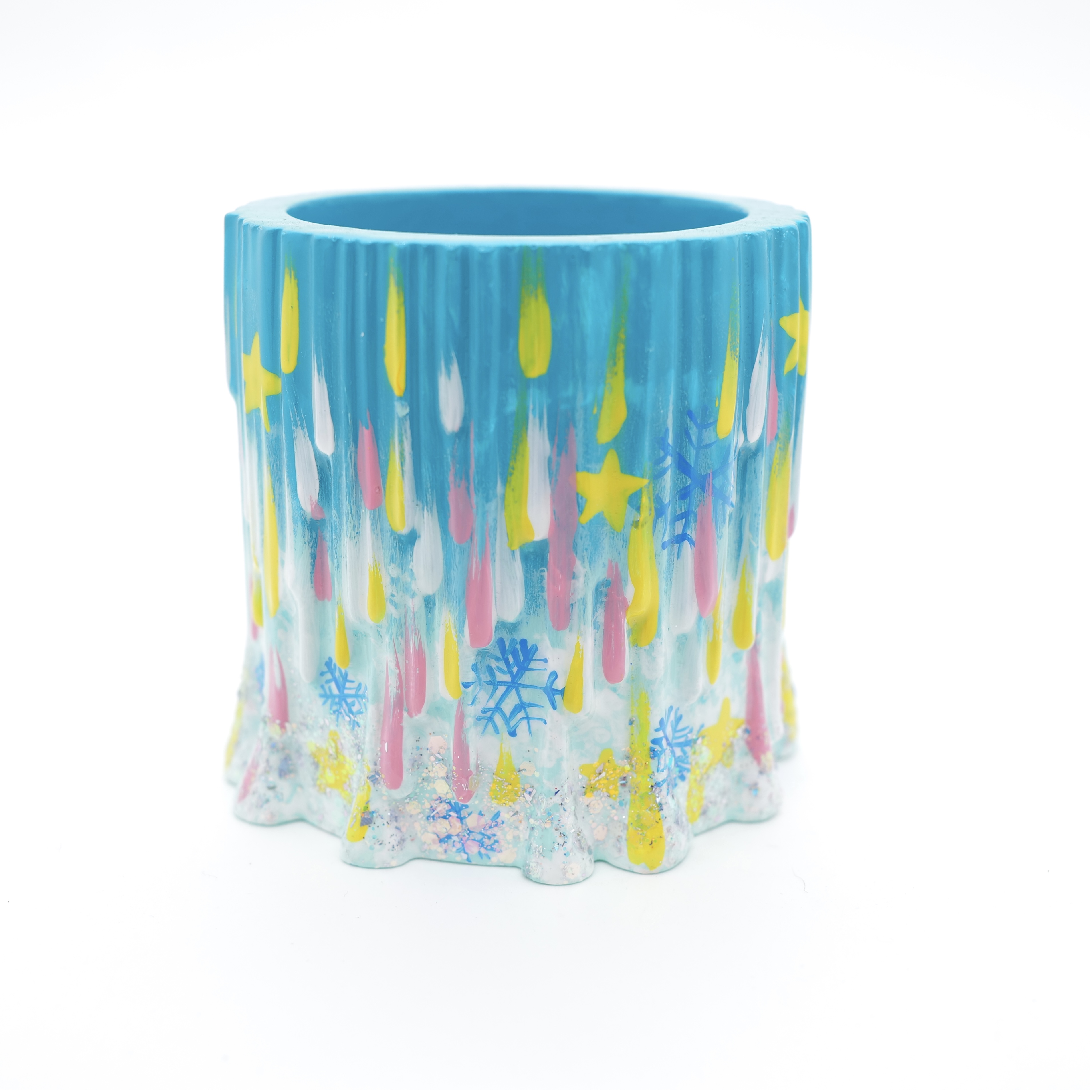 PM 王甜心工作室《笔筒》石膏作品，仅一件（非王甜心本人绘画）