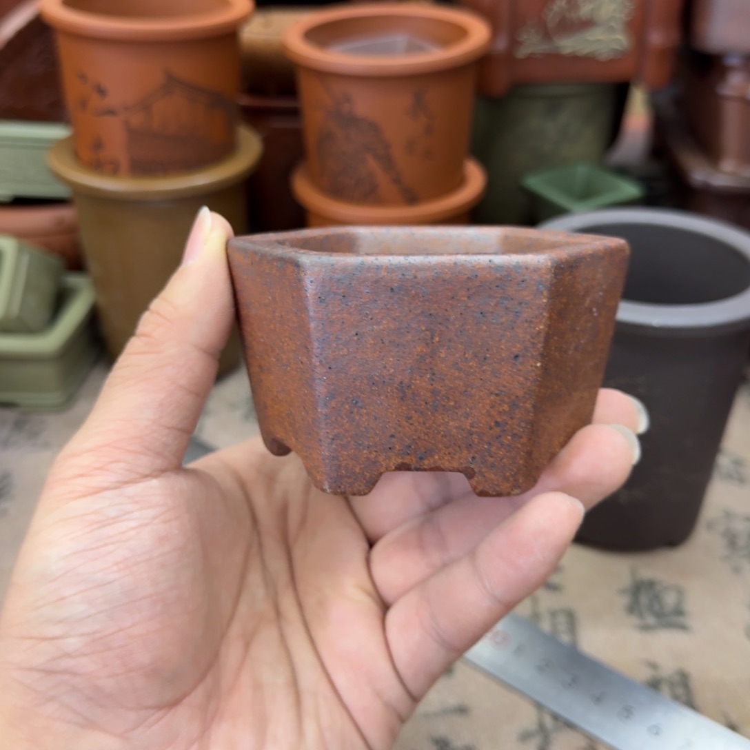 紫砂花盆宜兴紫砂正品6.5x3.8