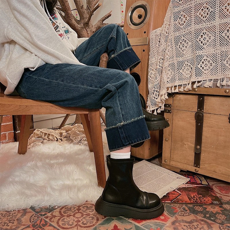 《小Y》潮牌辣妹宽松牛仔裤