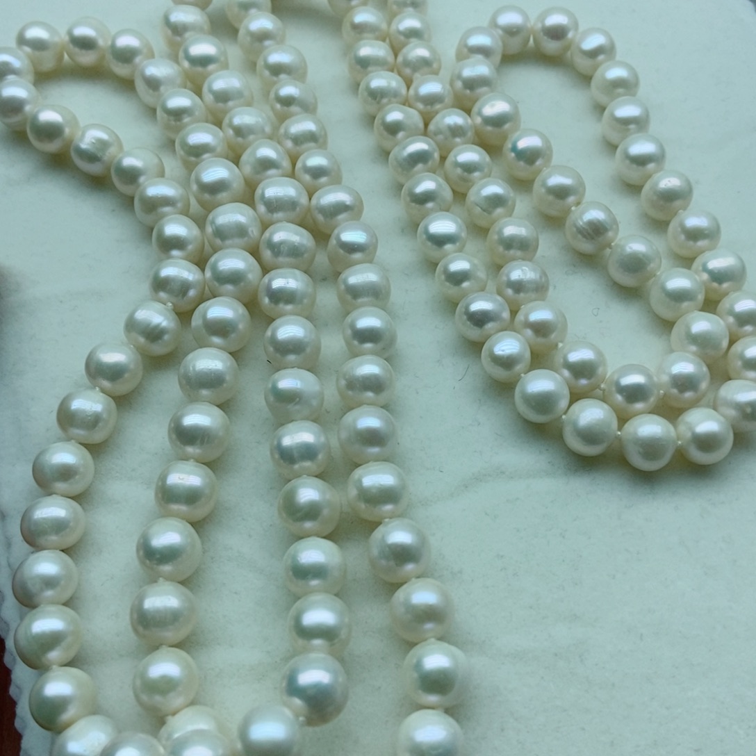 淡水珍珠毛衣链未镶嵌120cm 9-10