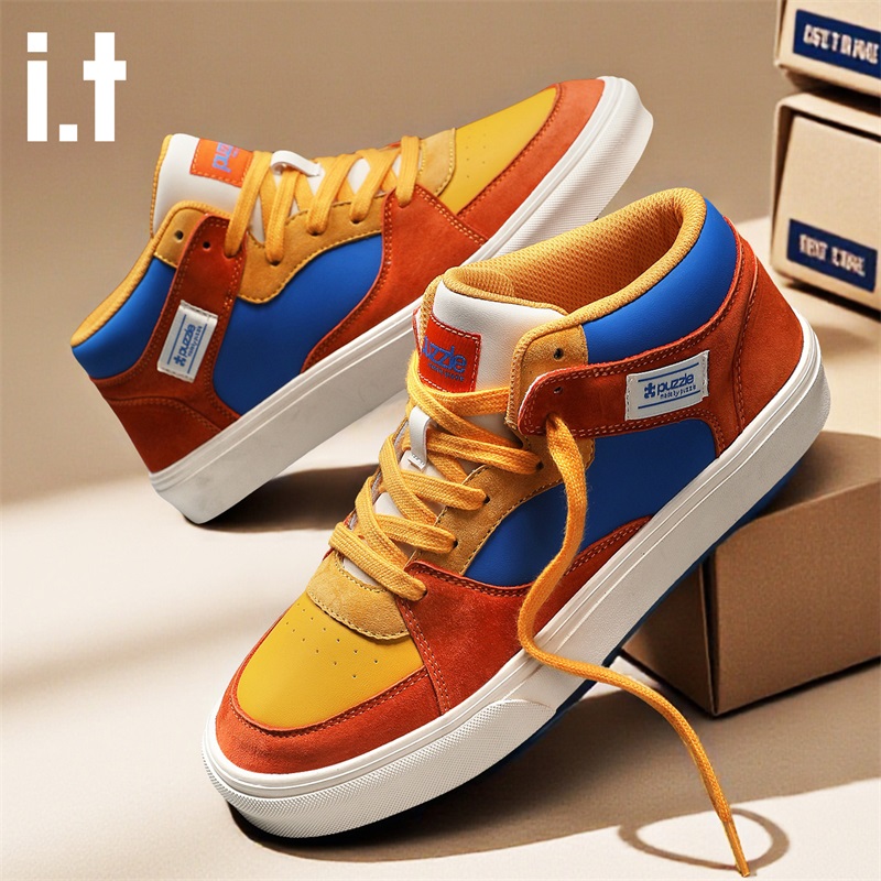 i.tpuzzle男鞋2025新款增高秋冬迷彩嘻哈风运动鞋百搭时尚板鞋男