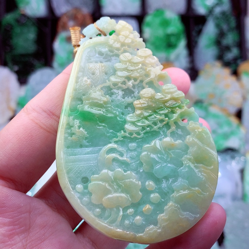 【闪购商品】翡翠颈饰未镶嵌挂件