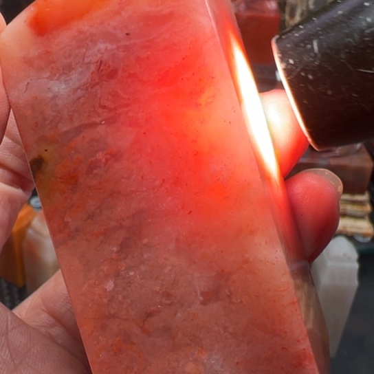 老挝石水洞结晶冻印石