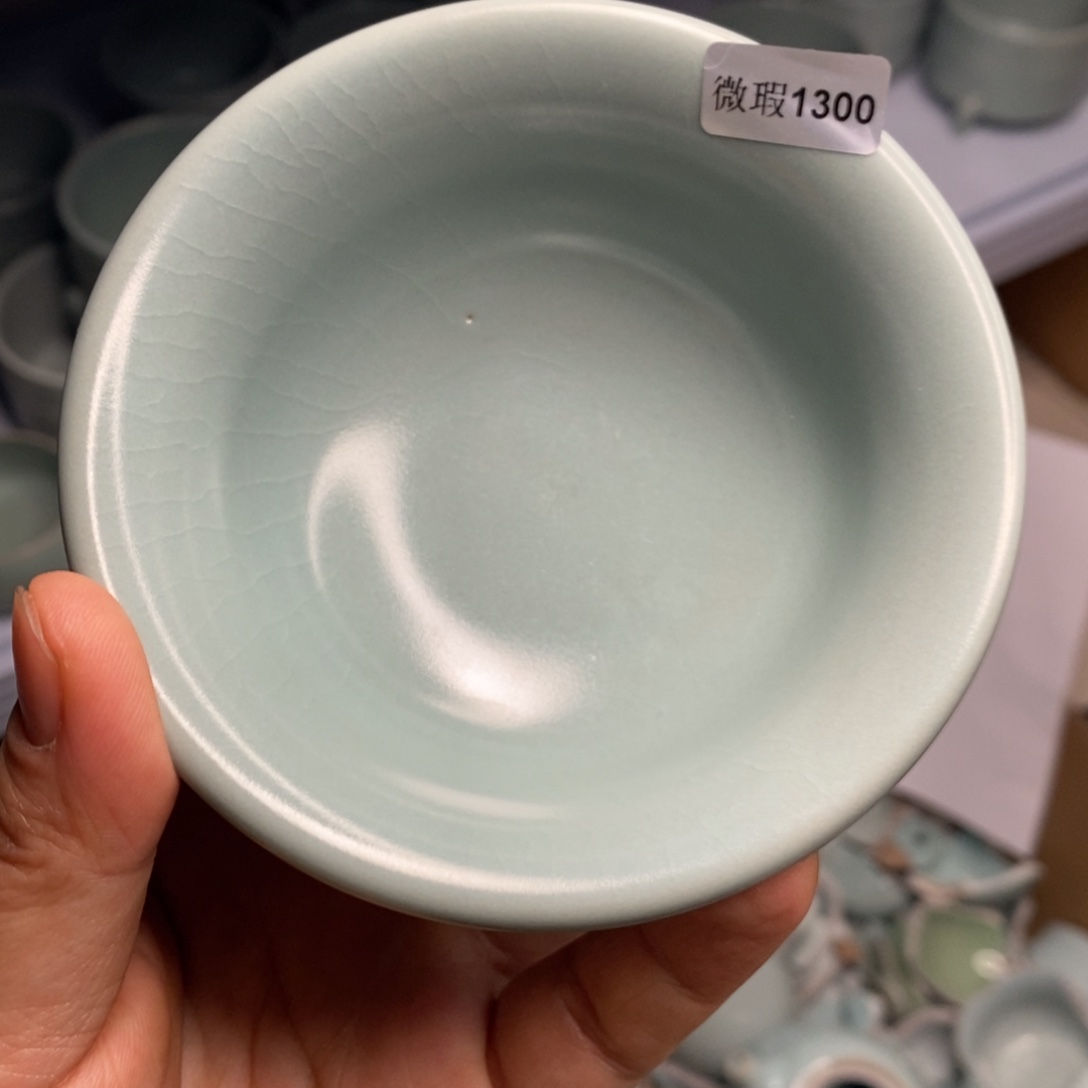 瓷片汝州原矿原釉微瑕1300