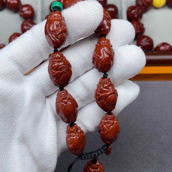 海***手串/手链橄榄核包衣财神