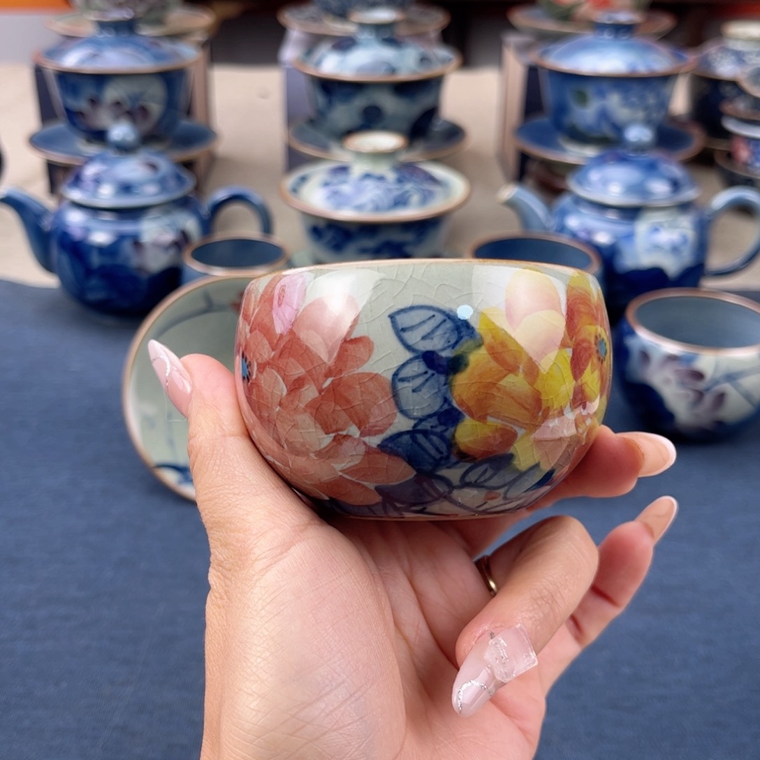 杯景德镇手绘手绘茶具