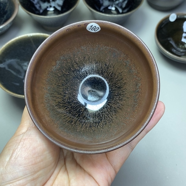 茶盏建窑建盏磨底柴烧主人杯微瑕