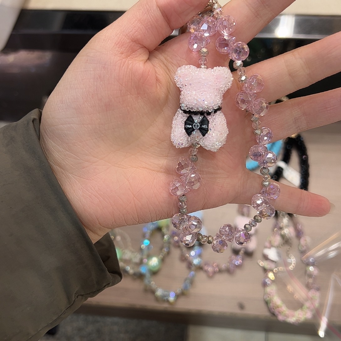 布艺铁合金手机链