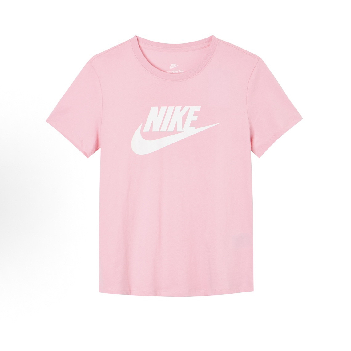 Nike  印花美式复古透气圆领正肩袖T恤 女款 粉色DX7907-691