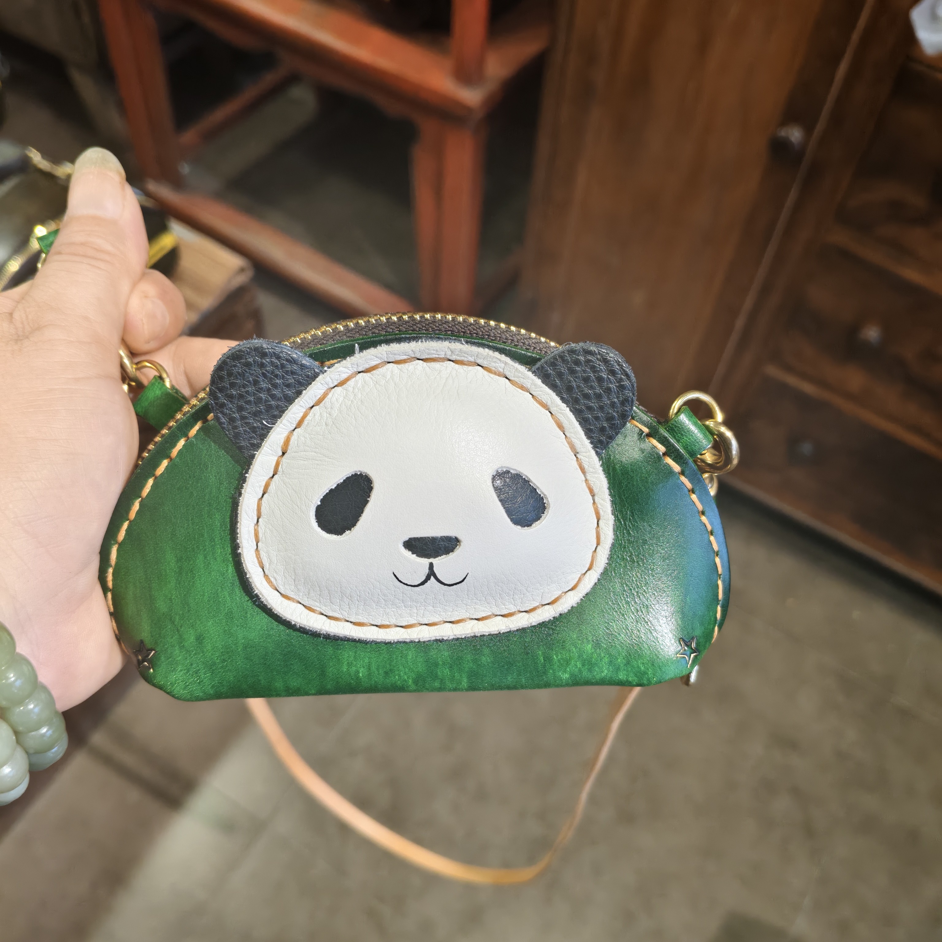 【熊猫竹子小单肩】熊猫拼接单肩斜挎