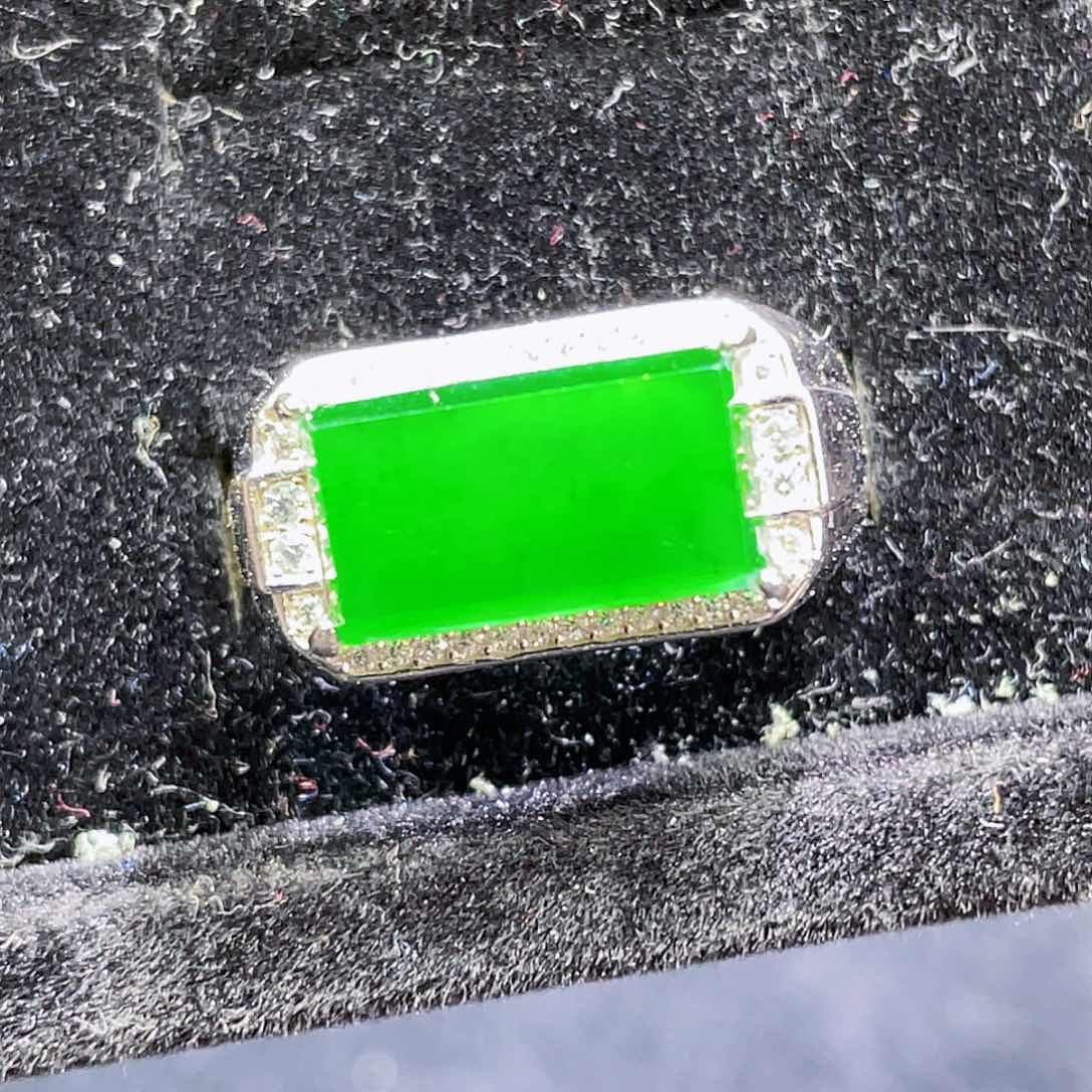 翡翠颈饰银S925镶嵌35，