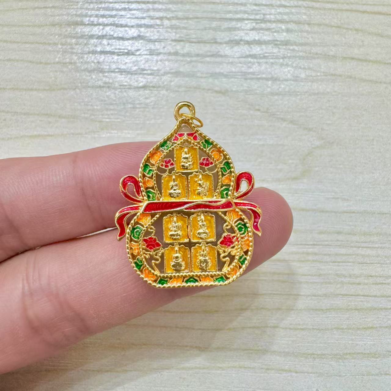 【松老板】18K金和田玉大葫芦吊坠