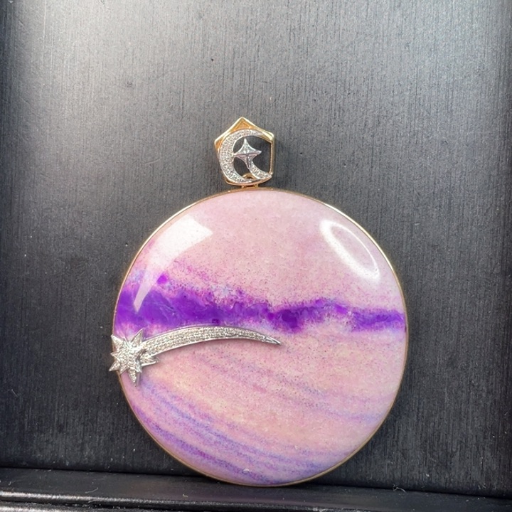 苏纪石（舒俱来）颈饰18K金镶嵌